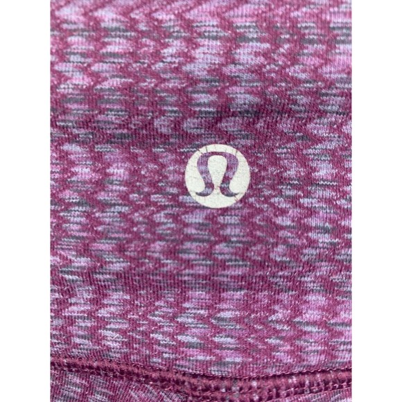 Lululemon Leggings Sz 6 Wunder Under Purple Ziggy Wee Raspberry Geo Chevron - Picture 8 of 13